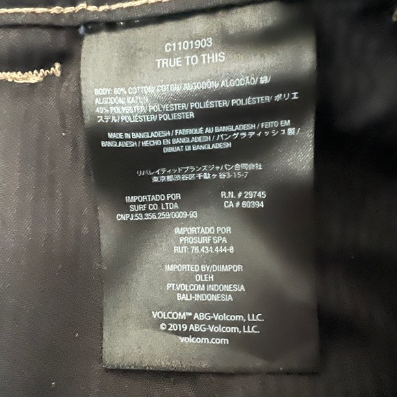 Volcom Vmonty Youth Khaki Pants Size 26 - Picture 5 of 5